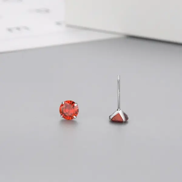 Pomegranate Zir Earring 2 mm - Image 2